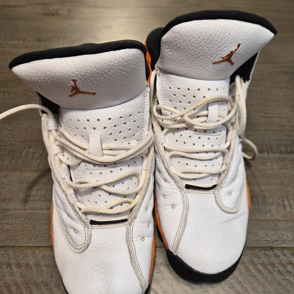 Nike Kids White and Orange Sneakers
